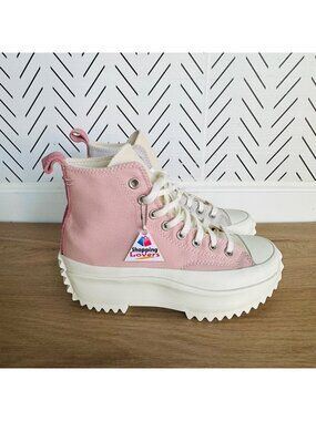 ⭐Converse Run Star Hike Platform Hi Sz 8 Mens Shoes Sneakers Pink Beige A08785C⭐